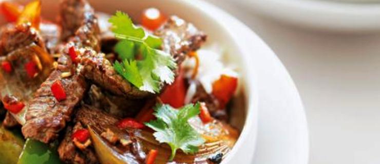 Thai beef and mixed pepper stir-fry Recipe